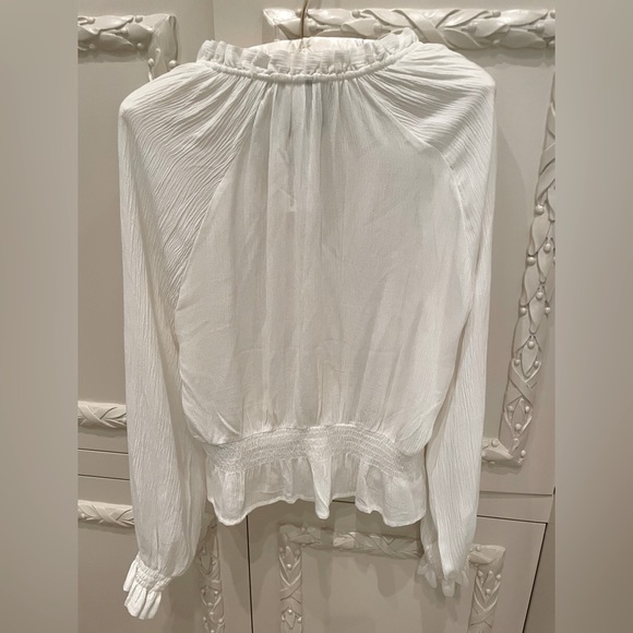 H&M White Long Sleeved Peasant Top **Brand New, Tags On!**  Size 8 - Picture 2 of 5